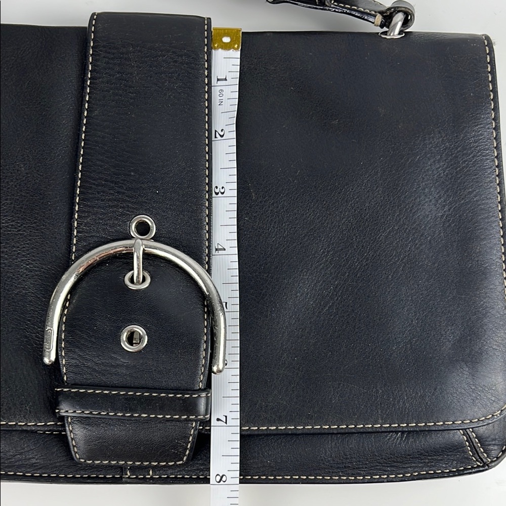Coach Vintage Y2K Soho Flat Buckle Black Leather Shoulder Bag 9741 - Picture 16 of 16
